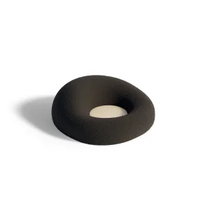 Nubo Dokulu Seramik Siyah Tealight Mumluk