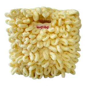 Puffy Sarı El Örgüsü Çanta