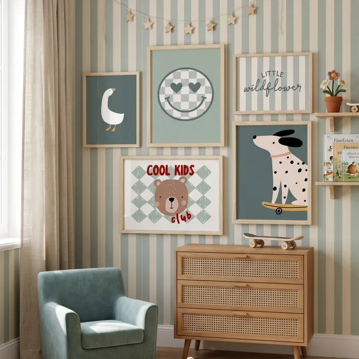 Cool Kids Club 5'li Çerçeveli Tablo Seti image 1