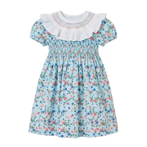 Soft Bluebell Çiçekli Elbise