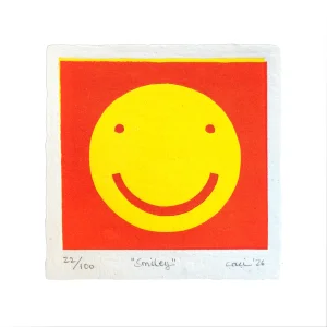 Smiley Linol Baskı Tablo
