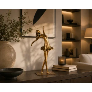 Piruet Gold/Siyah Dekoratif Heykel Obje