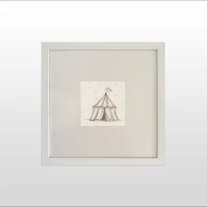 Circus Sketches No.1 Beyaz Çerçeveli Fine Art Baskı Naturel