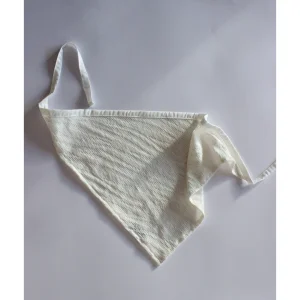Jakar Örme Kırık Beyaz Üçgen Bandana