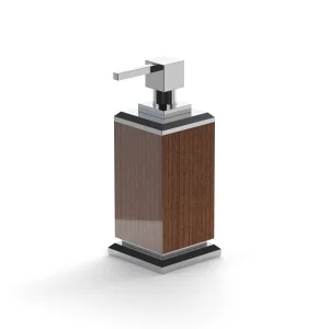 Lumera Bosco Wood and Brass Soap Dispenser