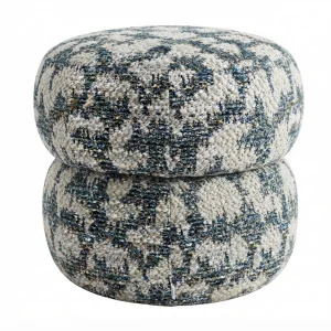 Limoncello Aqua Blue Double Tier Ottoman / Side Table