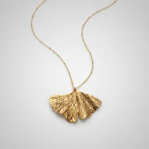Ginkgo Aura Pirinç Kolye