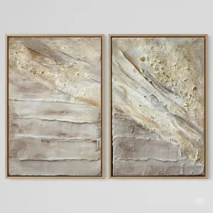 Gilded Sands İkili Dokulu Tablo Seti