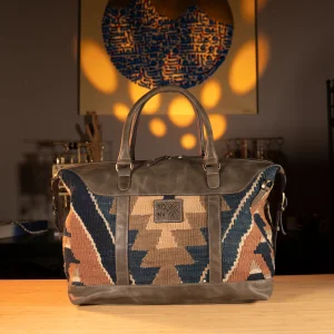 Libra Weekender El Yapımı Boho Antika Kilim Duffel Çanta