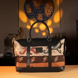 Troy Weekender Antika Kilim El Yapımı Duffel Çanta