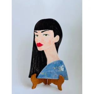 Silent Gaze - Handcrafted Modern Portrait