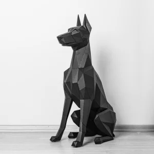 Oturan Doberman Heykeli