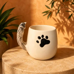 Cheeky Cat Grey Mug