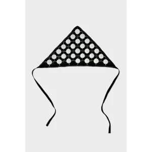 Dots Dantel Siyah Bandana
