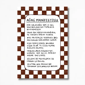 Ağaç Manifestosu Art Print - Çerçeve Çerçevesiz