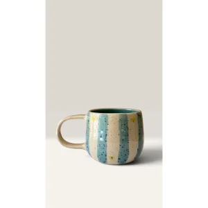 Çizgili Stoneware Kupa