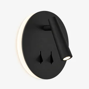 Panau Siyah LED Metal Duvar Apliği
