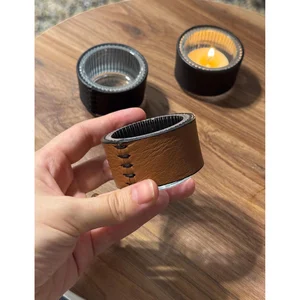Genuine Leather Taba Tealight Holder