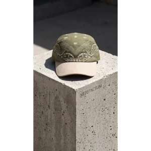 Handmade Khaki Green Paisley Bandana Cap