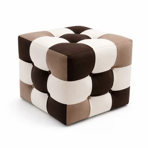 Patchwork Kahverengi Puf