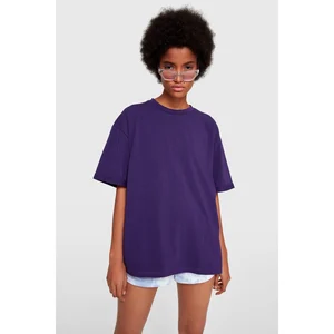 Basic Oversized Mor Tişört