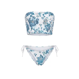 White Elephant Blue Bikini Set