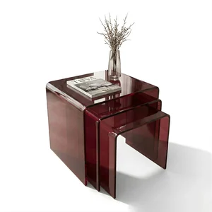 Zygon Acrylic Nesting Table Set · Velvet