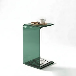 Axis Acrylic Side Table · Emerald