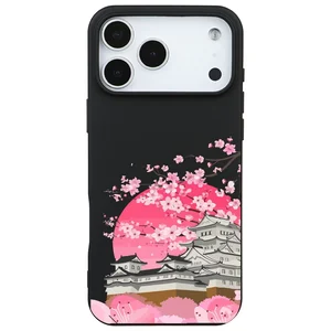 Sakura Siyah Iphone 17 Pro Max Telefon Kılıfı