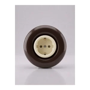 Custom Design Bubble Series Outer Brown Inner Cream Decorative Socket A Quality Plastic (mechanism Included)