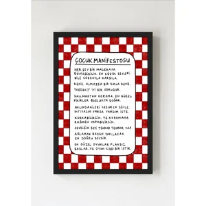 Çocuk Manifestosu Çerçeveli Art Print