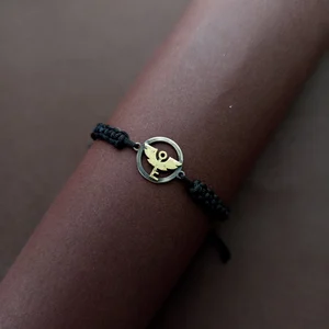 Harry Potter Sembolü 925 Ayar Gümüş Unisex Örgü Bileklik