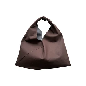 Kanvas Koyu Kahverengi Origami Omuz Çantası