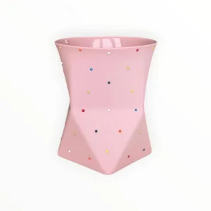 Cubic Açık Pembe Limoges Porselen Bardak