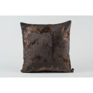 Grey Leopard Velvet Cushion Cover